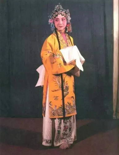 Yellow female shawl: Special costumes for queens, concubines, princesses, etc. on the
opera stage.